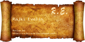 Rajki Evelin névjegykártya